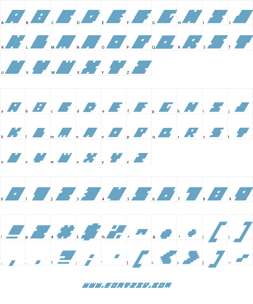 Big Bad Blocks Font Character